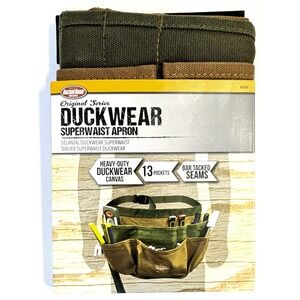 Bucket Boss Duckwear Superwaist Apron 13 Pocket Tool Belt Canvas 80100 New